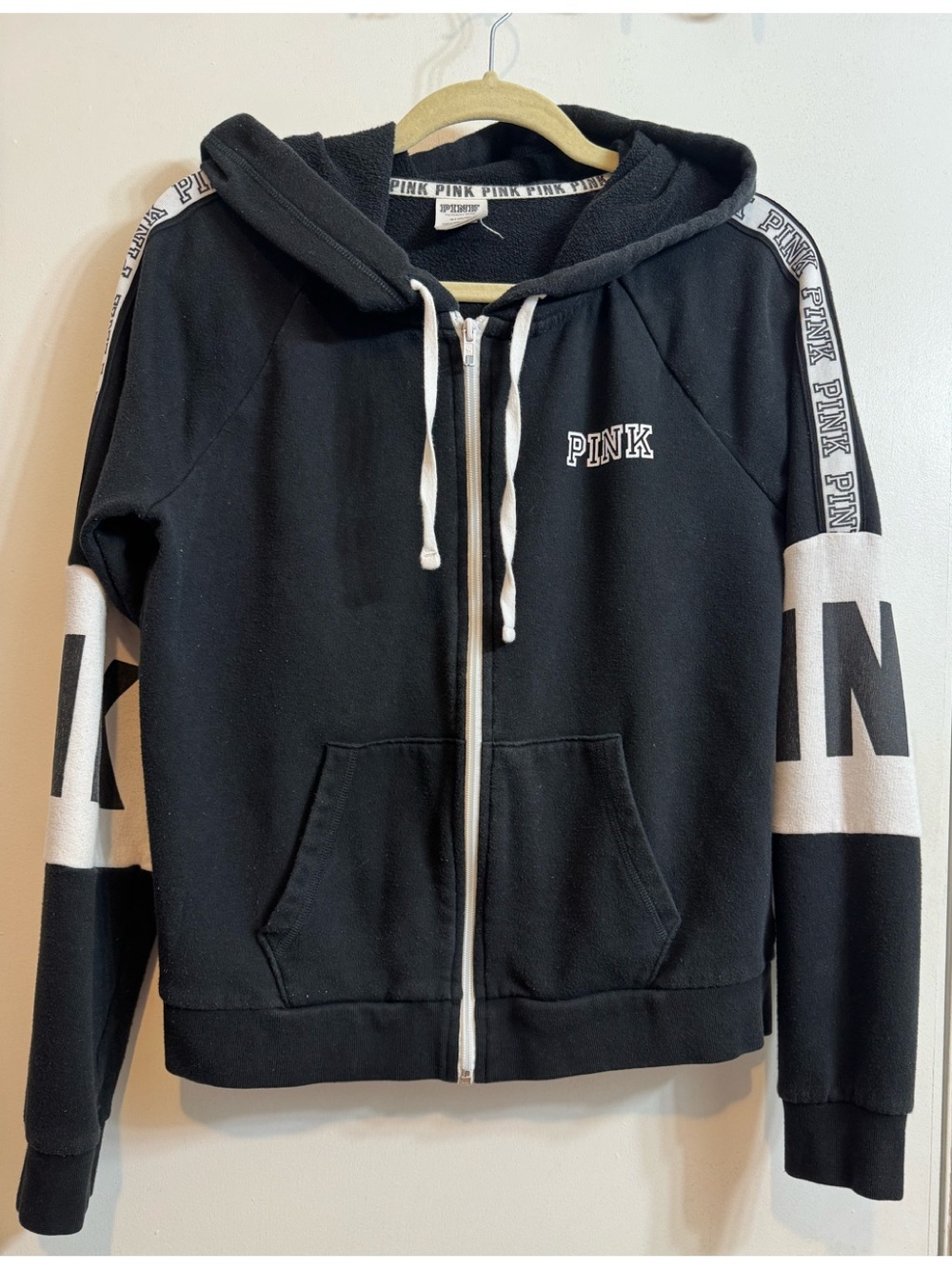 PINK Zipper Hoodie M